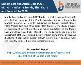 Middle East and Africa Lipid POCT Market