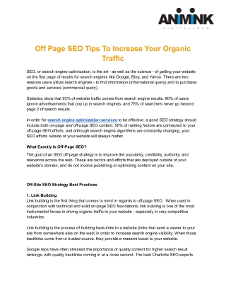 SEO Tips To Increase Your Organic Traffic