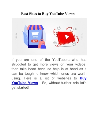 Best Sites to Buy YouTube Views