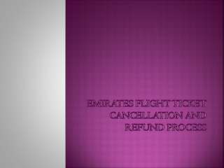 Emirates Flight Ticket Cancellation and Refund Process