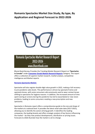 Romania Spectacles Market Research Report 2022-2026