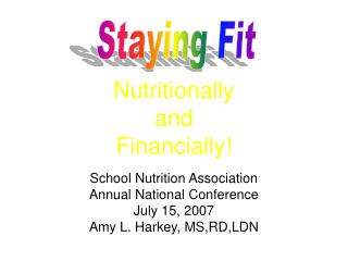 Nutritionally and Financially!