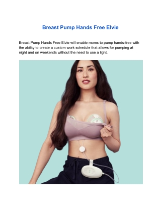 Breast Pump Hands Free Elvie