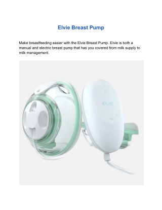 Elvie Breast Pump