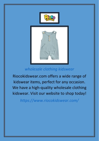 wholesale clothing kidswear 3