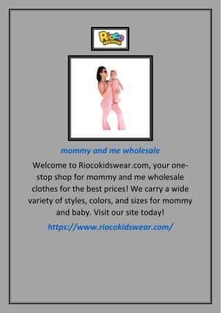 mommy and me wholesale