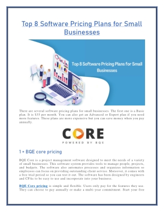 Top 8 Software Pircing Plans For Small Businesses