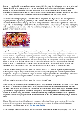 Mainkan Bocoran Link Slot Gacor Hari Bebas Online Terunggul