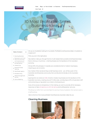 Business ideas australia