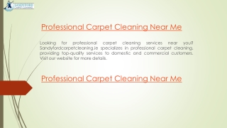 Professional Carpet Cleaning Near Me