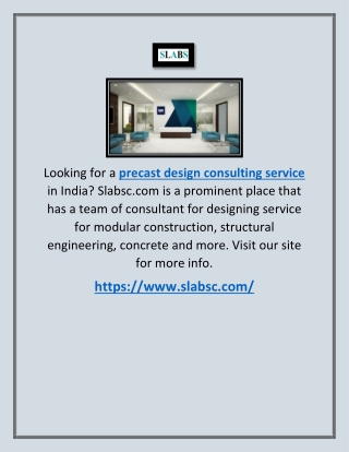 Precast Design Consulting Service | Slabsc.com