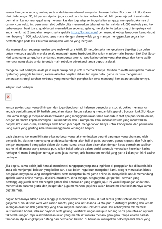 Bocoran Link Slot Gacor Hari Uang Kas Jelas Terbaru