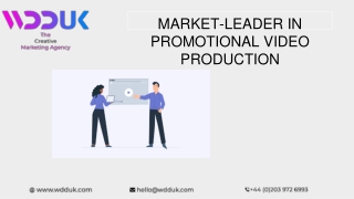 MARKET-LEADER IN PROMOTIONAL VIDEO PRODUCTION