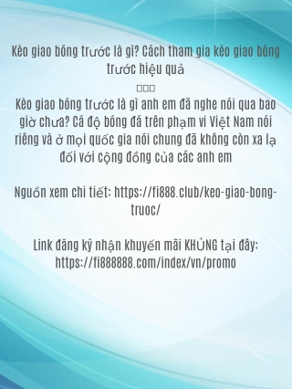 Keo giao bong truoc