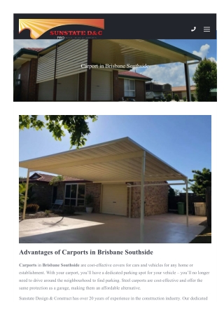 Carports Brisbane Southside