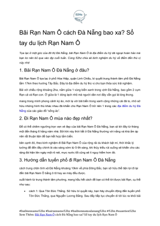 Cam Nang Tham Quan Bai Bien Nam o Da Nang Xuantien52hz