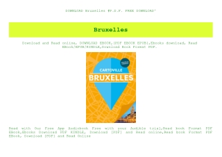 DOWNLOAD Bruxelles #P.D.F. FREE DOWNLOAD^