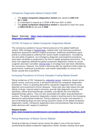 Companion Diagnostics Market Outlook 2028