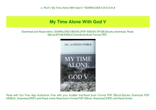 (P.D.F. FILE) My Time Alone With God V ^DOWNLOAD E.B.O.O.K.#