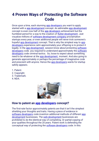 4 Proven Ways of Protecting the Software Code