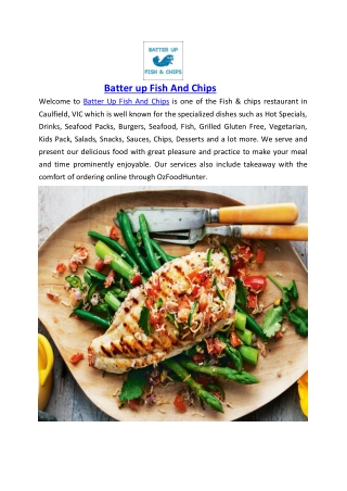 5% off – Batter Up Fish And Chips Menu Caulfield, VIC