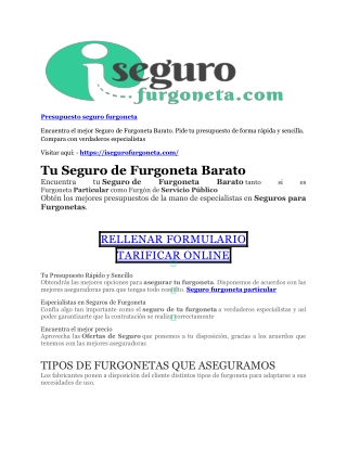 Seguro furgo