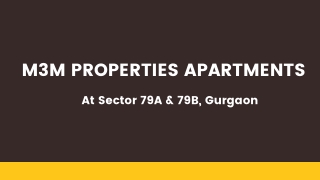 M3M Sector 79A & 79B At Gurugram - Download PDF