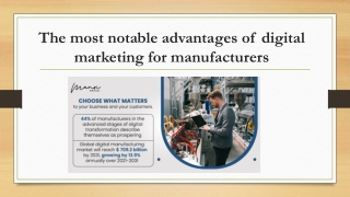 The most notable advantages of digital marketing for manufacturers