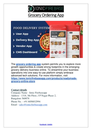 Grocery Ordering App