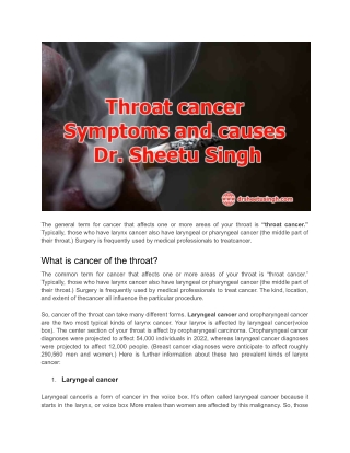 Throat cancer _ Symptoms and causes _ Dr. Sheetu Singh