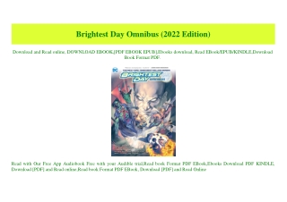 (READ-PDF!) Brightest Day Omnibus (2022 Edition) (DOWNLOAD E.B.O.O.K.^)