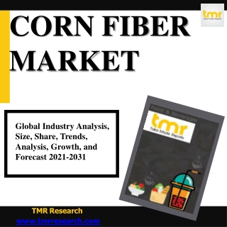 Increasing Demand For Corn Fiber In The Production Of Pharmaceutical Tablets