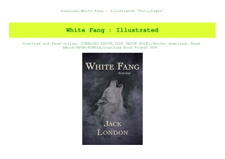 Download White Fang  Illustrated 'Full_Pages'