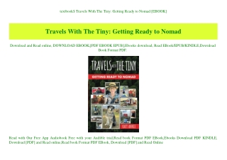 textbook$ Travels With The Tiny Getting Ready to Nomad [EBOOK]