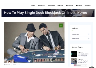 How To Play Single Deck Blackjack Online In Korea