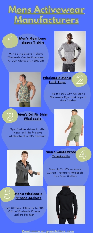 Best Men’s Activewear manufacturers