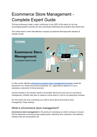 Ecommerce Store Management - Complete Expert Guide