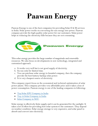 Paawan Energy