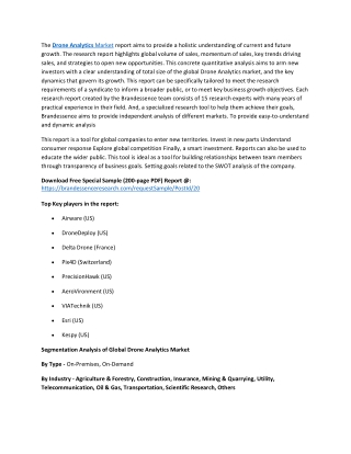 Drone Analytics Market