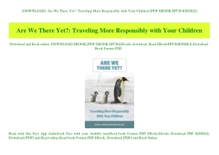 {DOWNLOAD} Are We There Yet Traveling More Responsibly with Your Children [PDF EBOOK EPUB KINDLE]