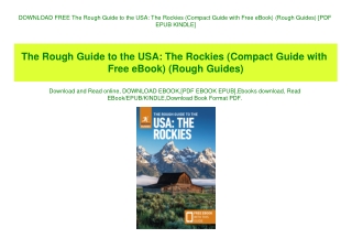 DOWNLOAD FREE The Rough Guide to the USA The Rockies (Compact Guide with Free eBook) (Rough Guides) [PDF EPUB KINDLE]