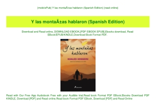 {mobiePub} Y las montaÃƒÂ±as hablaron (Spanish Edition) {read online}