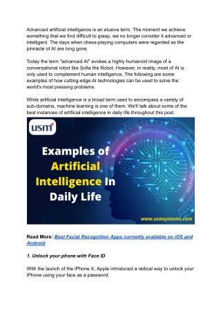 Examples of Artificial Intelligence In Daily Life 2022