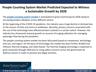 People Counting System Market Predicted Expected to Witness a Sustainable Growth