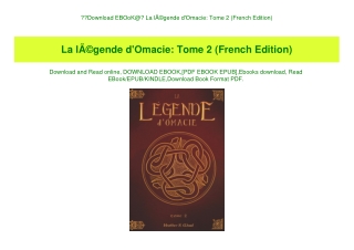 Download EBOoK@ La lÃƒÂ©gende d'Omacie Tome 2 (French Edition) (DOWNLOAD E.B.O.O.K.^)
