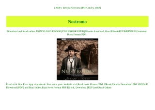 { PDF } Ebook Nostromo [PDF  mobi  ePub]