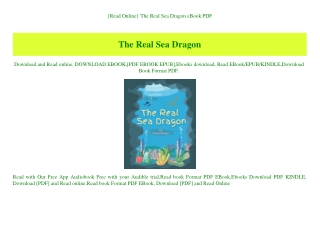 {Read Online} The Real Sea Dragon eBook PDF