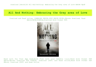 Download [ebook]$$ All And Nothing Embracing the Grey area of Love EBOOK #pdf