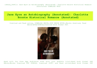 ((Read_[PDF])) Jane Eyre an Autobiography (Annotated) Charlotte Bronte Historical Romance (Annotated) DOWNLOAD @PDF