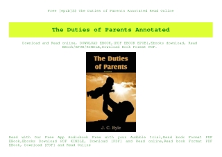 Free [epub]$$ The Duties of Parents Annotated Read Online